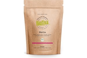 Matcha Tee Bio 100 g – oryginalny matcha w proszku – herbata latte smoothies – najwyższej jakości biomatcha z Japonii – napełniana i kontrolowana w Niemczech Biotiva