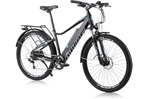 ‎HYUHOME Hyuhome Elektrische Fahrräder für Erwachsene Männer Frauen 250W 36V 12,5Ah Mountain E-MTB Fahrrad, 27,5 Zoll Ebikes Vollgelände, Shimano 7 Gang Doppelte Scheibenbremsen für Outdoor-Pendler