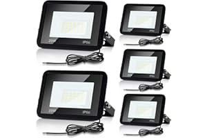 ‎CECAYLIE Cecaylie 5er 20W LED Strahler Außen, LED Fluter 6000K Kaltweiß 1700LM LED Scheiwerfer IP66 Wasserdicht LED Flutlicht Außenstrahler Außenleuchte für Werkstatt Garage Garten