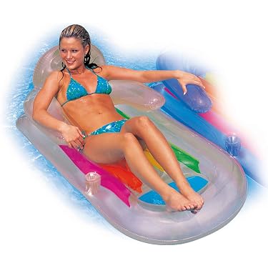 Colchoneta hinchable acuática 183x76cm - rosa