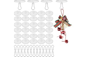 LANGNIDORIS Gancio Adesivo da Soffitto Autoadesivi Trasparenti da 30 Pezzi Senza Perforazione Ganci per Montaggio a Soffitto con Clip per Pennone Ganci Natalizia Decorativi per Camera da Letto Bagno