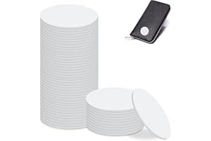 AHRLIC 50PCS Ntag215 NFC Coins, 25mm White Round NFC Tags Compatible with Android Devices – Rewritable Smart NFC Coins for TagMo, Amiibo, Social Links, WiFi, Digital ID Cards