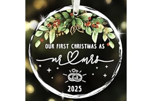 NewEleven Wedding Gifts For Couples 2025 - Mr And Mrs, Just Married Gifts For Couple, Newlywed - Wedding Bauble, Meaningful Gift From Friend, Family - Christmas Bauble