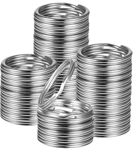 100 Pièces Anneaux Porte-Clés Acier Inoxydable 25mm - Anneaux Fendus Doubles Boucles Pour DIY