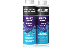 John Frieda Frizz Ease Dream Curls Shampoo & Conditioner Duo Pack 2 x 500ml, Haircare Bundle for Curly, Wavy Hair, Anti-Frizz Haircare Set for Curls