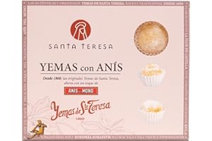 Santa Teresa - Yemas De Santa Teresa Ávila De Sabor Anís Del Mono - Elaboradas De Forma Artesanal Sin Aditivos Y Sin Conservantes - Dulce Gourmet Sabor Anís Del Mono. Caja 12 unds