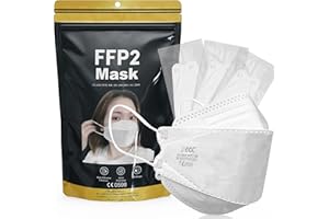 ASHOOOO 25 PCS INDIVIDUALLY WRAPPED FFP2 Face Masks Uk certified face masks FFP2 mask N95 face Mask uk n95 mask respiaror 4-Layer Filtering FFP2 Mask with CE Marks – UK'