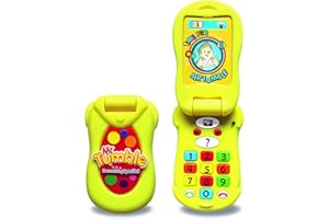Mr Tumble Toys,Mr Tumble Something Special Flip & Learn Toy Phone For Kids - Helps Child Development and Recognition Skills - Features Light Up Screen, Fun Sounds and Learning Activities, 18+ Months