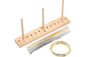 diyfixlcd Bow Maker for Ribbon for Wreath Wooden Bow Making Tool with Bow Wire and Twist Tie for Creating Present Bows Hair Bows Corsages Holiday Party Decorations Supplies