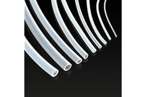 TEN-HIGH Tubo in silicone di qualità alimentare trasparente, 9 mm x 12 mm (D x DE), spessore della parete 1,5 mm, lunghezza di 5 m per la catena di produzione alimentare