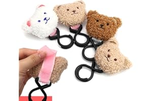 GEBAUM 4 piezas Ganchos para Cochecito, Ganchos Dobles Accesorios Carrito Bebe, Ganchos Carro Bebe para Toallas, llaves, Botella de leche, Bolsa de tela