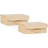 Ocean Home Textile 2'li Bej Balıksırtı Kapaklı Kutu Set 30 x 23 x 11 cm
