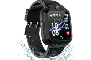 Kesasohe Montre Intelligente pour Enfants, Montre Connectée Enfant GPS avec Appel Carte SIM SOS Voice Chat Appareil Photo Lampe Poche Class Mode Fonction, Smartwatch Téléphone pour Garçons Filles