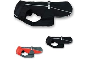 Jeggo Buckle Hundemantel Allwetter Mantel Regen Jacke Hunde Weste XXS XXL (XS, Schwarz)