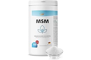 MSM (metilsulfonilmetano), zolfo organico, 99,92% polvere cristallina pura ad alto dosaggio, privo di silicas, 1 kg, 1000 g, adatto per vegani e vegetariani Golden Peanut
