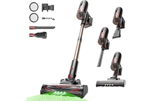 Proscenic P11 Ultra+ Aspiradora sin Cable 50KPa/500W/50Min, Ligera y Autónoma, Aspiradora Escoba Vertical Potente con Luz Verde, Cepillo Antienredos y Pantalla LED, Alfombras/Suelos/Pelo de Mascotas