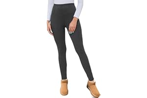 Terecey Pantaloni Termici Donna Invernale Leggins Termici Caldo Pantaloni Termica Elasticizzato Leggings Foderati in Pile Legging Pantacollant Comodo S-3XL