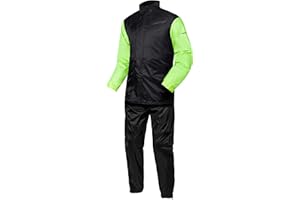REBELHORN Rain Traje Impermeable de Moto | Dos Piezas | Costuras Laminadas | Cordones Elásticos | Elementos Reflectantes | Tallas hasta 5XL
