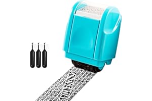 YAAVAAW Privacy ID Address Blocker Stamp, Identity Theft Protection Roll Stamp, Privacy Security Theft Roller Stamp Personal Data Security Data Defender Roller Stamp (Blue, S)
