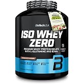 BioTechUSA Iso Whey Zero | Whey Isolate | with BCAA and Glutamine | High Protein | Grass Fed | Low Lactose, Sugar Free, Glute