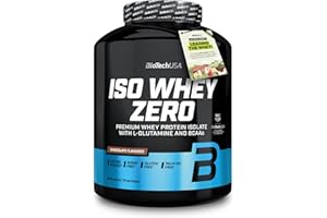 BioTechUSA Iso Whey Zero | Premium Whey Protein Isolate | Grass-Fed | Enzyme-Free | Sugar- and Gluten-free, 1816 g, Chocolate