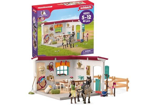 Schleich Tack Room Extension | Hästfigur, ridleksak för flickor 5+, realistisk hästleksak, skärmfri fantasifull låtsaslek, festgåvor