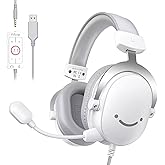 FIFINE 3.5mm/USB Gaming Headset for XBOX,PC,PS4/PS5,7.1 Surround Sound Wired Headphones with Soft Earmuffs,Volume Control,Det