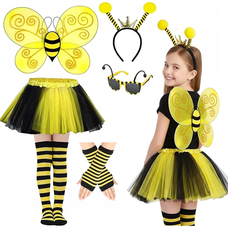 Kit Costume Ape Bumble Bee Per Bambini - Zac's Alter Ego® - Taglia 8 Anni - Foto 4