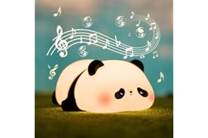 FAMIDUO Luce Notturna Bambini Panda - Rumore Bianco, 4 Suoni Rilassanti per Dormire, Lampada da Comodino Silicone con Timer, Dimmerabile, Regalo Simpatico a Forma di Panda per Bambini,Maschi e Femmine