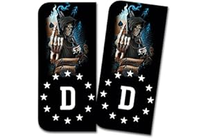 Finest Folia 2 adesivi DE per targa auto su misura per targa di tuning, adesivi per auto, resistenti agli agenti atmosferici R166 (09 Game Over)