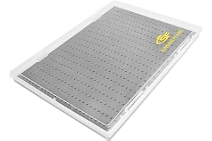 SF Boîte de rangement, très grande capacité, boîte de pêche à la mouche transparente, format A4, mousse triangulaire, 31,2 x 22,8 x 2,4 cm, 450 emplacements