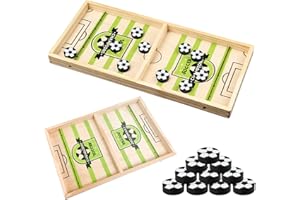 Sunshine Smile Katapult Brettspiel Hockey - Bouncing Tisch Hockey, Fast Sling Puck Game, Puck Spiel Holz, Katapult Schach