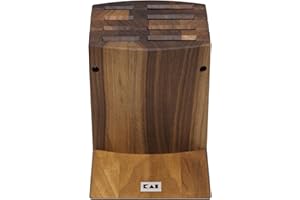 KAI Bloc à Couteaux Traditionnel Shun en Bois de Noyer - qualité Premium - Peut contenir 8 Couteaux, démontable pour Le Nettoyage - Dimensions 31 x 18 x 34 cm