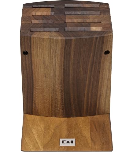 Kai Stonehenge ceppo portacoltelli magnetico, in acciaio/legno di noce
