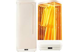CONBLOM Heated Clothes Airer, 1000W Electric Clothes Dryer Indoor Garment Drying Machine, Portable Heated Dryer for Apartments, Travel, RV, Home Use | Quick-Dry 10kg Capacity for Delicates & Daily Laundry