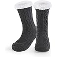 WYTartist Mens Slipper Socks with Grips Super Soft Warm Cozy Fuzzy Fleece-lined Winter Socks Home Socks