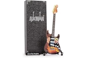 AXMAN Stevie Ray Vaughan - Réplique de guitare miniature - Cadeaux de musique - Ornement fait à la main