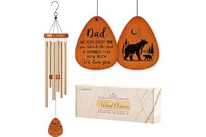 LEEBBSIN Gifts for Dad, Dad Wind Chimes, Christmas Best Gift for Dad, Birthday Gifts for Father from Daughter Son, Present for Dad, Father, Husband, Men, Dad Gift Ideas for Thanksgiving, Father's Day