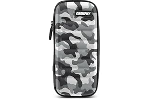 Champify® Darttasche mit Haltesystem gegen Verrutschen der Dartpfeile | Hard-Case zum Schutz für 3 Steeldarts/Softdarts & vielen Taschen für Dart Flights & weiteres Darts Zubehör