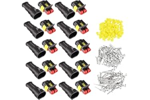 TWSHINY 10 Set 5 Kit Car Waterproof Electrical Terminal Wire Connector Plug for Motorcycle Scooter Auto Truck Marine MA478