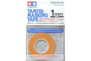 TAMIYA TAM87206 87206 maskeringstejp 1 mm/18 m, modelltillverkning, tillbehör