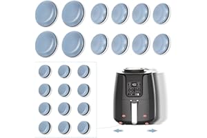 GINOYA 24 Unsichtbares Gleiter Selbstklebende, Rollen für Küchengeräte Kompatibel für Smart Küchenmaschine für Küchengerät Heißluftfritteuse, Brotmaschine, Hilfsmixer und Kaffeemaschin Graublau