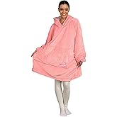 Switchover Wearable Sherpa Blanket Hoodies | Thick & Warm, Reversible, Double layer, Oversized Hoodie Blanket with Large Fron