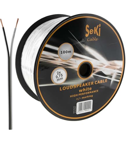 50m Cavi per altoparlanti 2x 0,5mm² Cavo audio Cavo box 50m Cavi per altoparlanti 2x 0,5mm² Cavo audio Cavo box