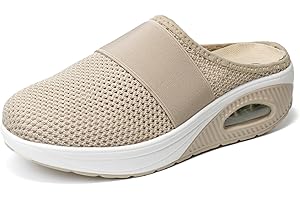 JOMIX Zuecos Mujer Malla con Colchón de Aire Chanclas Mujer Verano Basculantes Transpirables Talla 36-42 EU