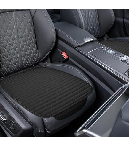 Zitkussen voor de auto, voorstoelen tegen zweten, antislip, zacht en Zitkussen voor de auto, voorstoelen tegen zweten, antislip, zacht en
