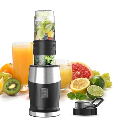 Frullatore Portatile Sangcon | 2 Bottiglie Tritan 600ml Senza BPA | Lame Acciaio Inox - Foto 8