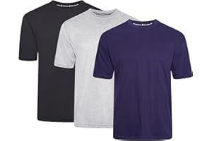 DOLCE ENVY Men's Crew Neck T-Shirt Pack of 3 Running Dry Fit T-Shirt Athletic Outdoor Short Sleeve Sports Top for Comfortable Workouts.