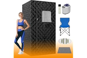 MXMZHXU Tragbare Dampfsauna, Heimsauna mit 3L 1200W Dampfgarer, Fernbedienung, Persönliche Ganzkörper-Sauna-Pod für Zuhause, Fitnessstudio, Garage