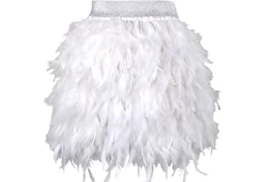 keland Damska spódnica z prawdziwych naturalnych piór rodzinna krótka spódnica na imprezę dolną spódnicę